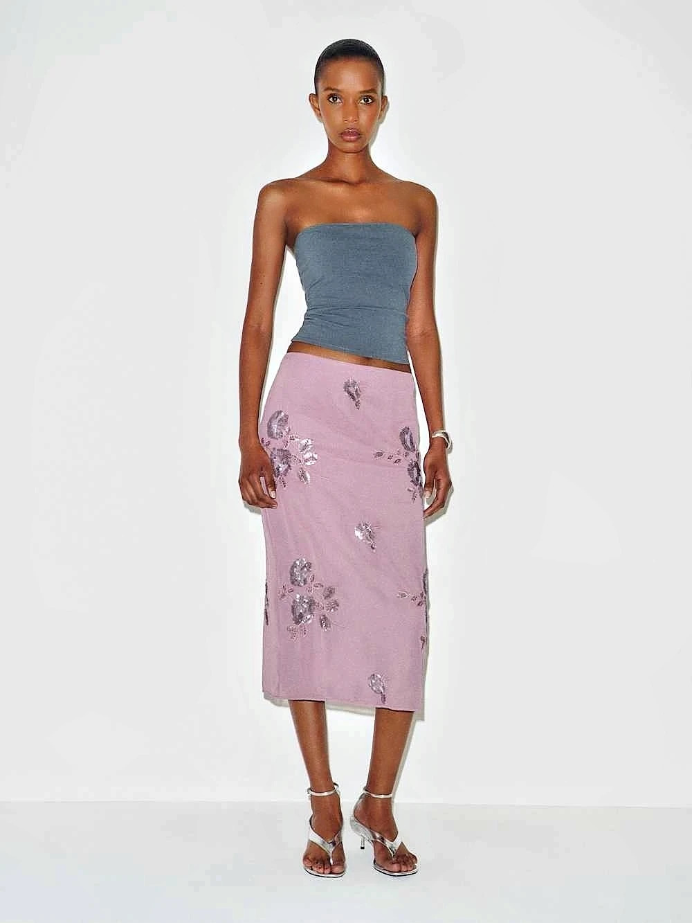 NWT Reformation Helen Low Waist Midi Skirt